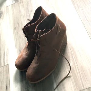 Brown heeled boots